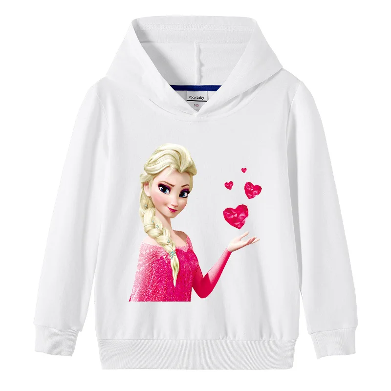 Толстовки с мультяшным принтом Холодное сердце Disney детские футболки топы