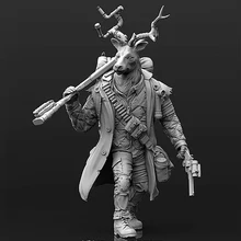 1/24 рыцарь оленя, смоляная модель фигуры GK, тема фантастики, неразобранный и Неокрашенный набор