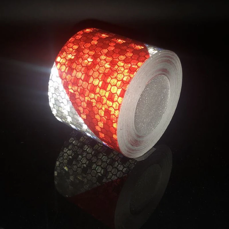 Warning Stickers 5cmx3m Car Reflective Strip Stickers Warning Strip-style Decoration Film Safe Motorcycle Baby Car Reflect Road Safety Tape
