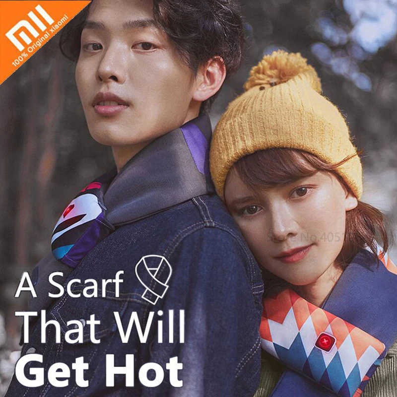 

Xiaomi Heating Scarf Shoulder Neck Neckerchief Smart Heating Scarf bib Autumn And Winter Warm Scarf Washable For Men Women