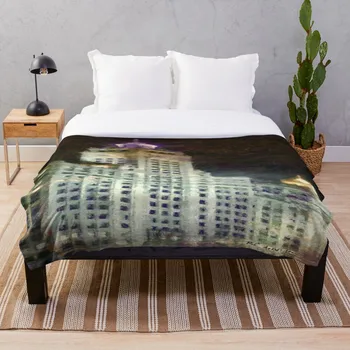 

Soft Blanket for Bed Sherpa Flannel Fleece Blanket Home Travel Sofa Soft Throw Blanket Magic Midwest Night