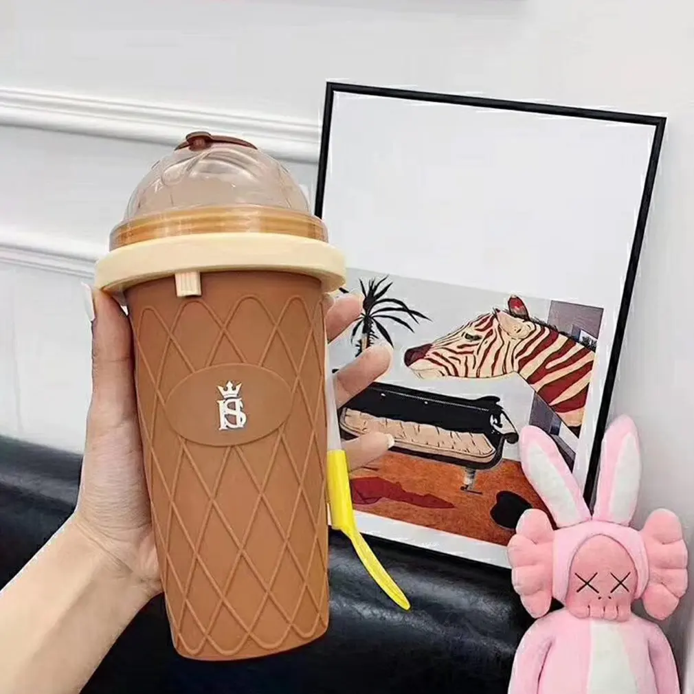Macarons емкость для смузи летняя домашняя Щепка в чашка для льда быстрая охлаждающая чашка Щепка измельченная чашка для льда материал PP