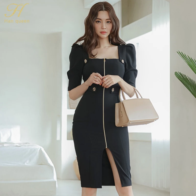 Korean Work Wear Bodycon Dress Korean Women Office Work Dress 2023