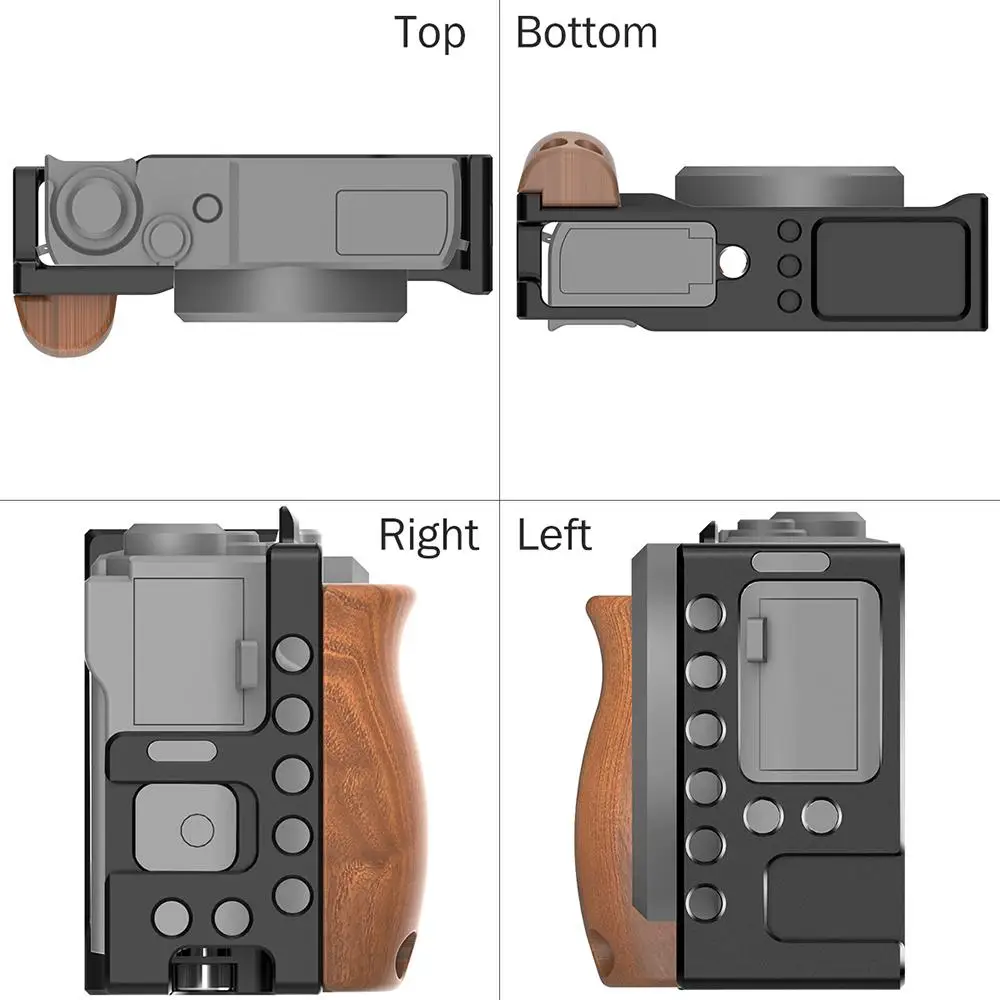 Чехол для камеры DSLR держатель со стабилизатором и деревянной ручкой Canon G7X Mark