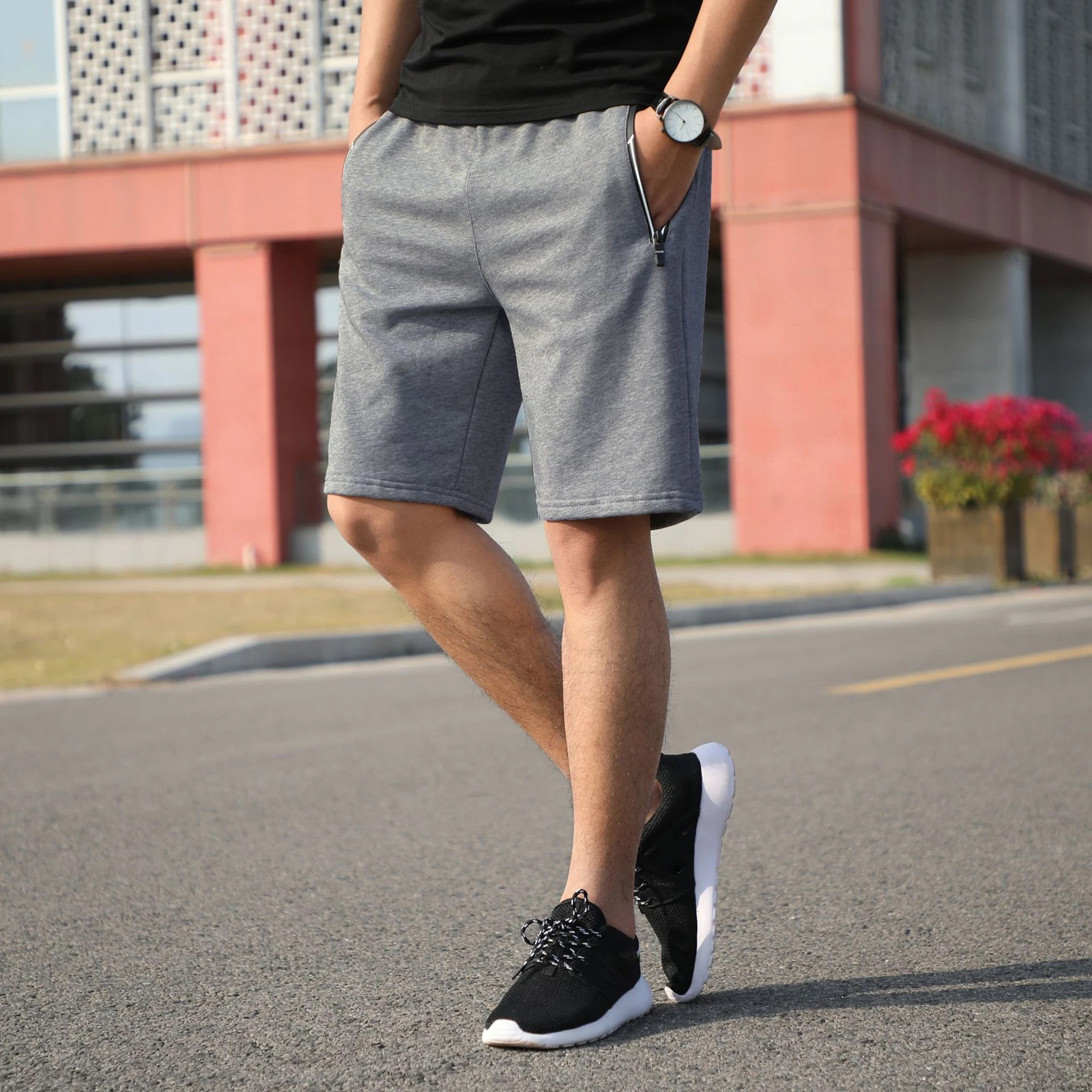 cortos que combinan con todo para hombre, Shorts de gimnasio para hombre, secado rápido, ligeros, para entrenamiento, correr, con bolsillos y cremallera, # g30|Pantalones cortos| - AliExpress