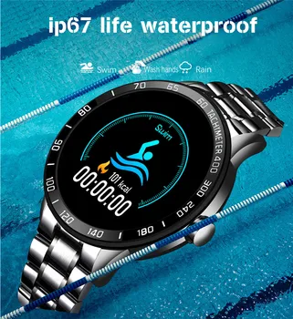 

2020 New Smart Watch Men LED Screen Heart Rate Monitor Blood Pressure Fitness tracker Sport Watch waterproof Smartwatch+Box