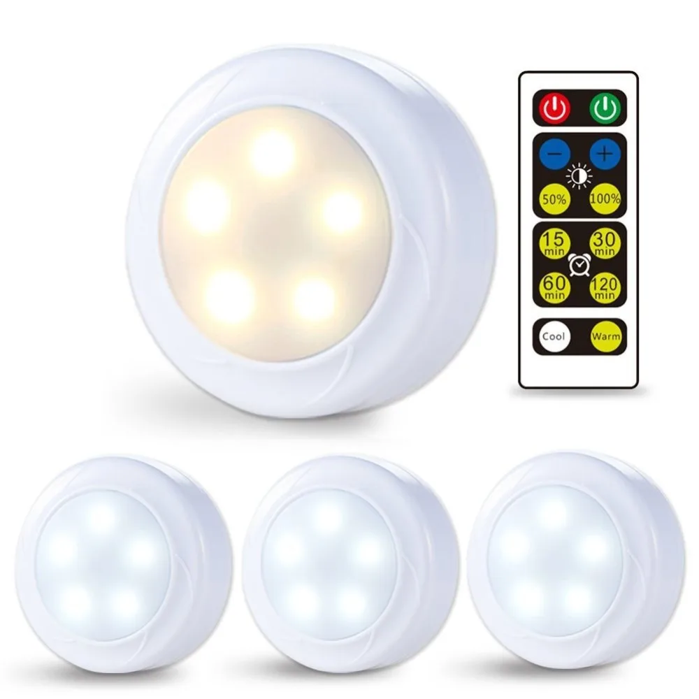 

Dimmable Touch Sensor Night Light Smart Remote Control Under Cabinet LED Lights Bedroom Kitchen wardrobe Hallway Closet Lamp