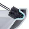 Cleanhome-cepillo de baño TPR para colgar en la pared, pinzas y soporte, cerdas de silicona para limpieza de baño y suelo ► Foto 2/6