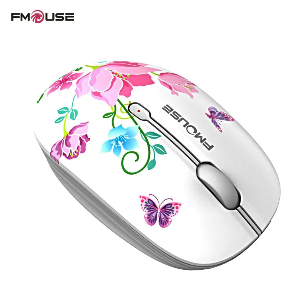 2.4G Wireless Mouse Exquisite Appearance 1600DPI Laptop Notebook Computer Wireless Optical Mouse,Butterfly,Russian Federation