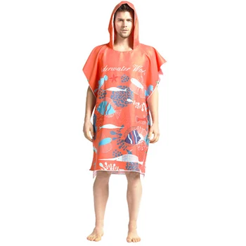 

Printing Changing Robe Bath Towel Outdoor Adult Hooded Beach Towel Poncho Bathrobe Towels Man Bathrobe