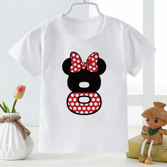 男の子と女の子のための1歳の誕生日tシャツ ディズニーミニーマウスの服 0 9歳の子供のためのファッションtシャツ Aliexpress ママ キッズ