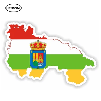 HotMeiNi-pegatina de bandera de La Rioja, mapa de España de 13cm x 9,1 cm, silueta para parachoque casco puerta portátil, calcomanía impermeable, pegatinas de coche