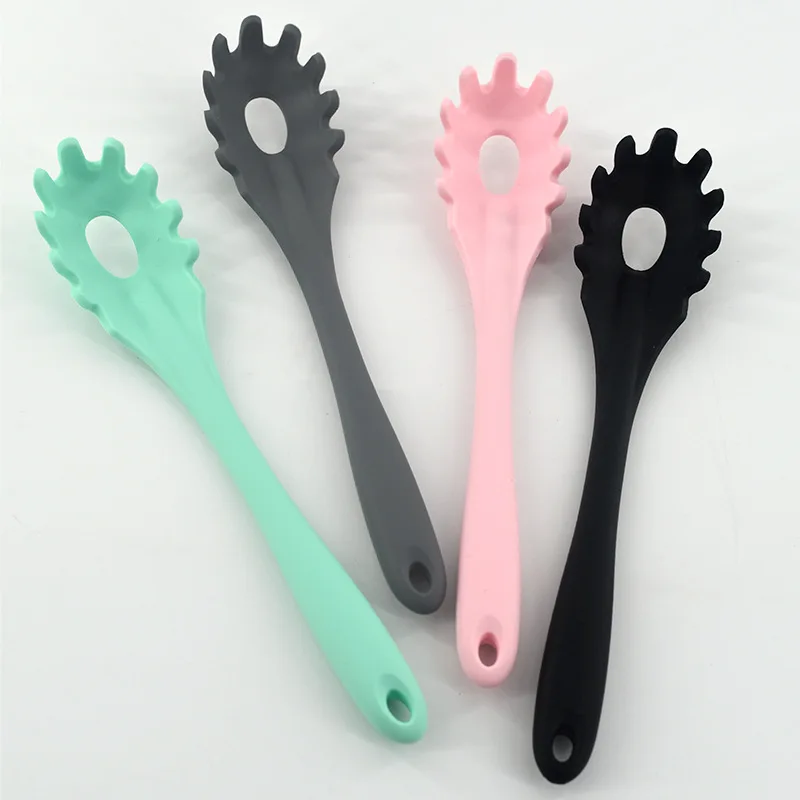Silicone Spoon Cooking Spaghetti Claw Noodle Ladle Slot Spoon Kitchen Tool, silicone cooking spoon