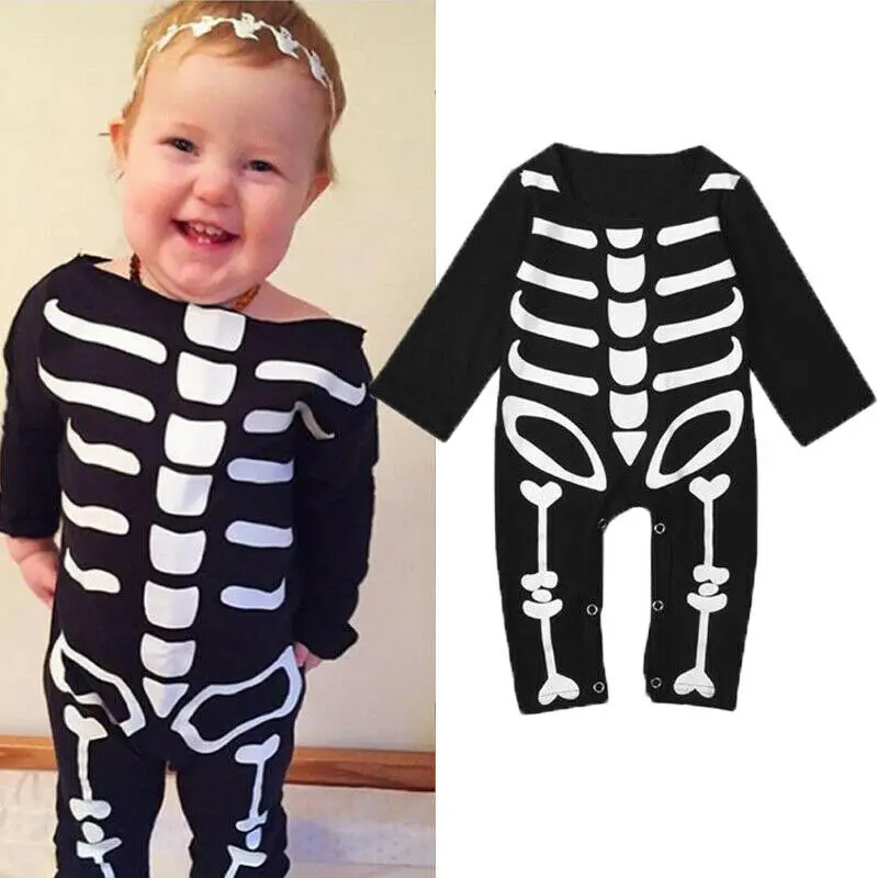 Newborn Baby Boy Girl Halloween Romper Playsuit Cotton Outfits Costume NEW