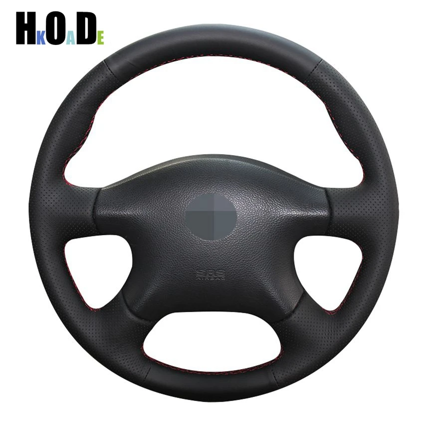 Coprivolante In Pelle Nera Fai Da Te Per Renault Samsung Sm3 Nissan Almera N16 Pathfinder Primera Paladin Old Xtrail 2001-2006