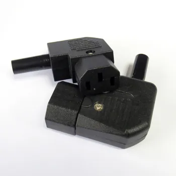 

5pcs/lot IEC C13 Left Angle Rewirable Horizontal Connector 125V-250V C13 90 Degree Plug