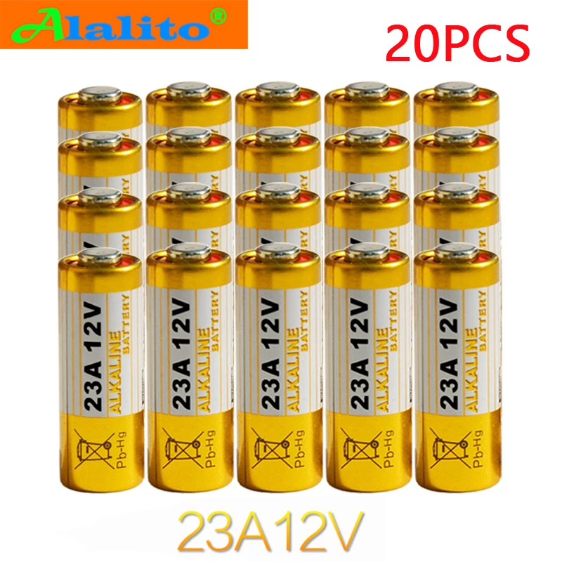 20 шт. 23A 12 В сухая щелочная батарея 23AE 21/23 A23 GA MN21 для колокольчика автомобильной