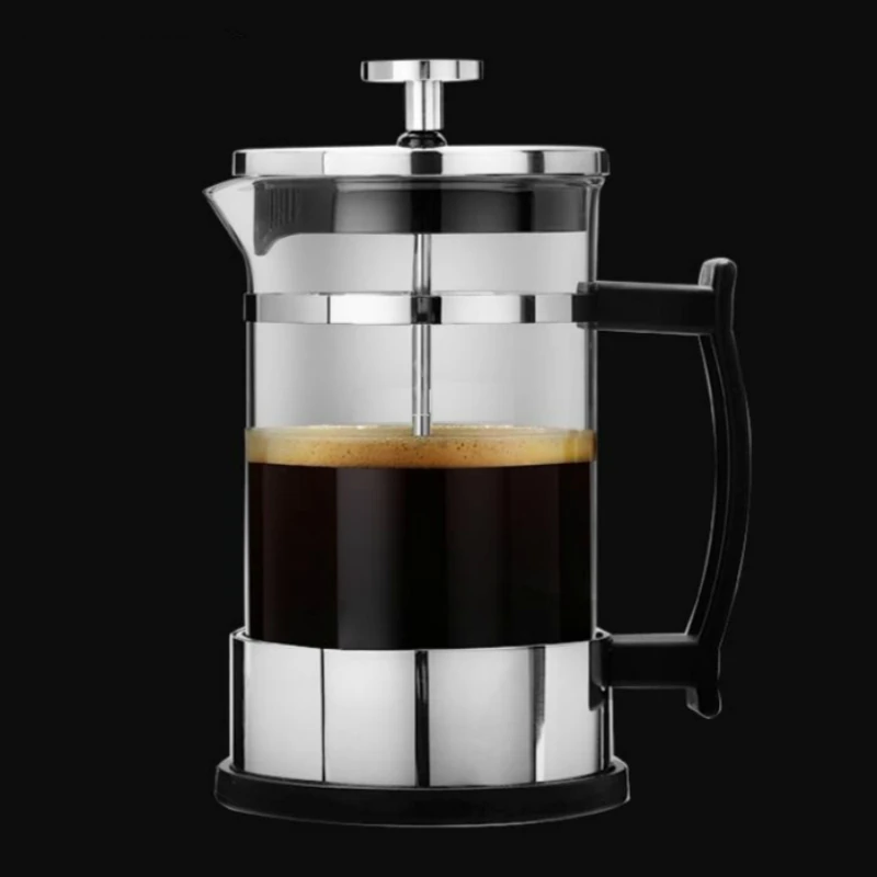 

350ml Double Wall High Borosilicate Glass Stainless Steel French Pressurees American Coffee Pot Convenient Household Teapot Tool