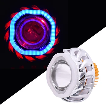 

For Suzuki HAYABUSA GSXR1300 SV TL 1000 DL650 Motorcycle Headlight LED Projector Lens Single Halo Angel Devil Eye Spot Light