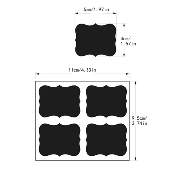 

36 Pcs Chalk Pen Chalkboard Sticker Bottle Labels Black Rhombic Marker Jar Cup Can