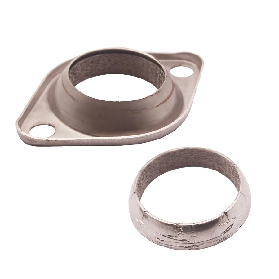 2pcs Universal 2.5 Collector Flange and Donut Gasket Header Stainless