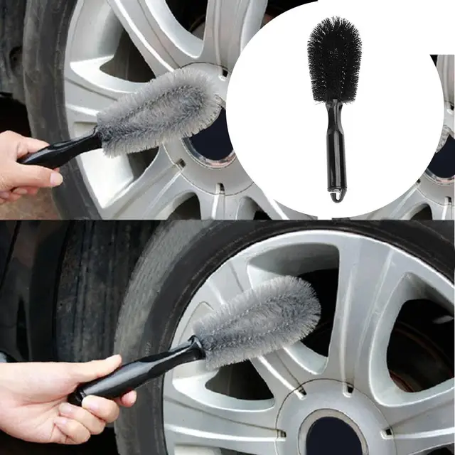 Auto Vehicle Washing Wheel Brush Car Tire Rim Scrubber Cleaning Handle Brush Tool Motorcycle Truck Vehicle