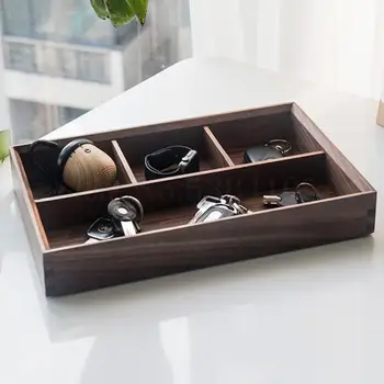 

Wood Cosmetics Receiving Box Desktop Lipstick Perfume Disk Home Office Miscellaneous Receiving Box