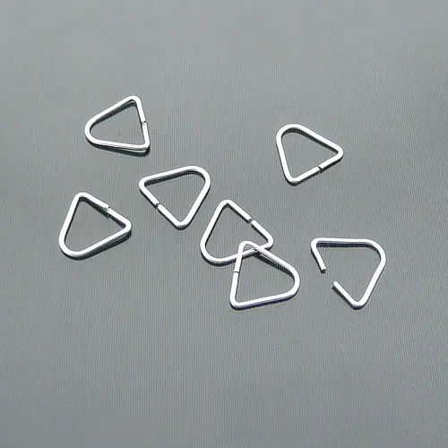 

(C103)15g,about 40 pieces 10x10mm Imitation Rhodium Iron Triangle Charms Clasps Diy Jewelry Findings Accessories Wholesale