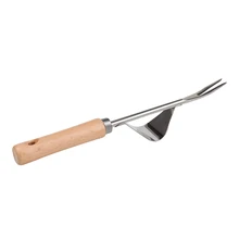 Ручная полольная вилка из нержавеющей стали с деревянной ручкой, инструмент для удаления тапроота, садовые инструменты для прополки