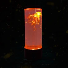 Lampe LED en forme de méduse, alimentée par USB, luminaire décoratif d'intérieur, lumière changeante, idéal pour un bureau ou une table de chevet