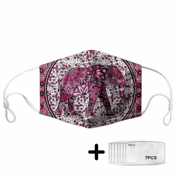 

Aftro African Elephant Art Print Women's Protective Mouth Masks Fashion Ladies Washable Reusable Mask Mascarillas Boca Wholesale
