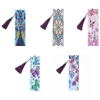 

DIY Craft Stich Cross Stitch Bookmark Nests Diamond Painting Leather Bookmark Making Kit Tassel Bookmarks Making Tool