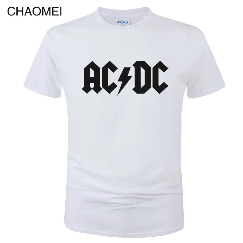 1 Camisetas AC DC хэви-метал, рок группа футболка мужские футболки AC/DC T Печать Повседневная футболка хип хоп короткий рукав хлопок топ C106 - Цвет: 1