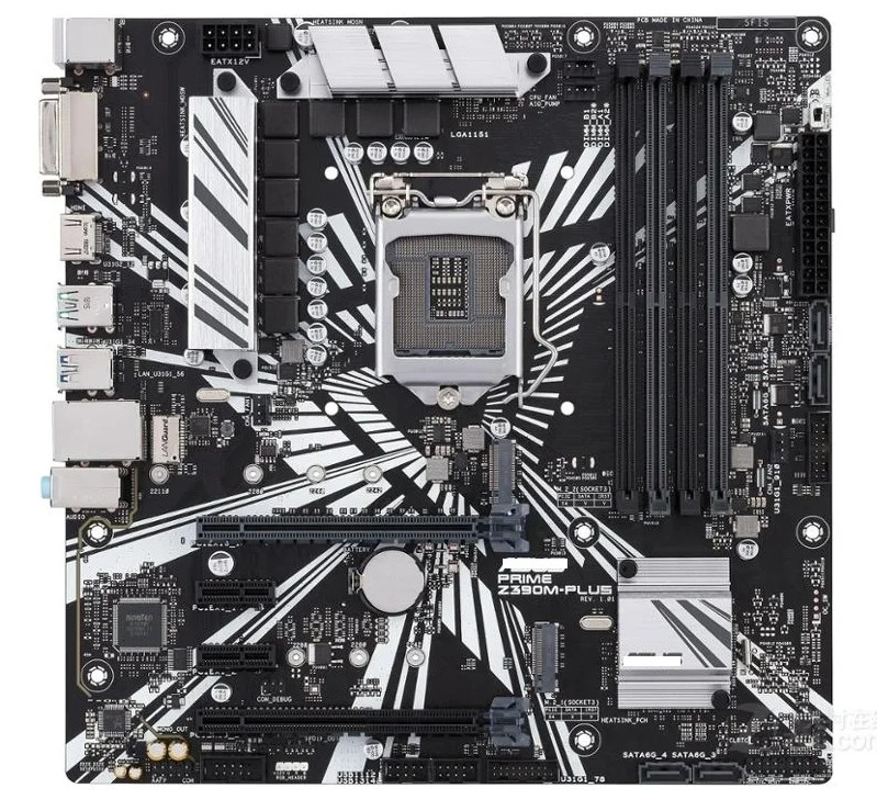 Б/у оригинальная материнская плата для PRIME Z390M-PLUS intel LGA 1151 DDR4 I3 I5 I7 USB2.0 USB3.0 USB3.1 |