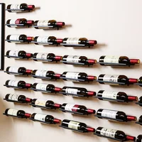 Wall Iron Wine Rack Wall-Mounted Display Storage Holder Personalized Restaurant Home Metal Wine Glass Bottle Holder Barware 2