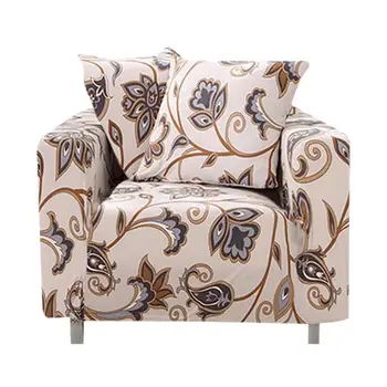 

Elastic Sofa Cover Polyester Fiber Color Pattern Stretch Slipcovers Armchair Covers with 2 Pillowcases Home Textile