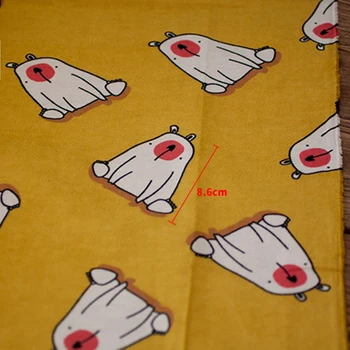

Children's autumn and winter fabric made of pure cotton active abrasive plush cloth withcute animals printing