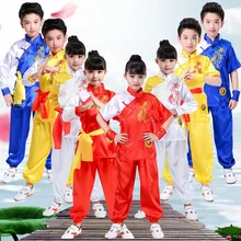 Традиционная китайская одежда ушу для мальчиков, униформа для боевых искусств, костюм кунг-фу для девочек, комплект костюмов для выступлений