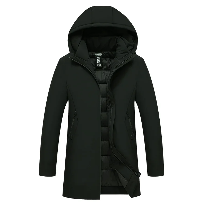 

2019 New Style Deconstructable Mid-length Men Hooded down Jacket Cotton-padded Clothes Winter New Style Slim Fit Versatile Cotto