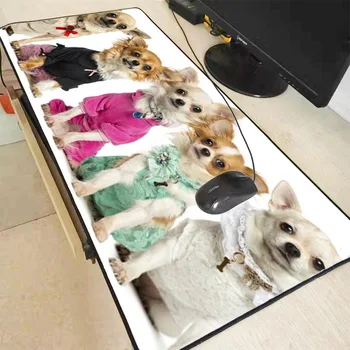 

Mairuige Four Cute Dog 900x400mm Extended Gaming Mouse Pad Large Mousepads Big Size Desk Mat Keyboard Pad for Office Work/ Home