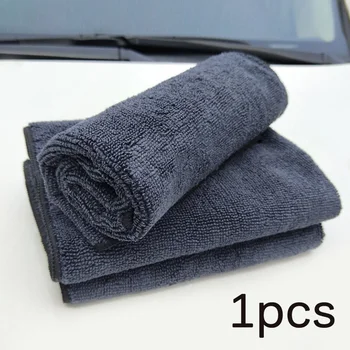 

1pc Cleaing Towel For Car Polishing Home Kitchen Water Warp Knitted Dark Gray