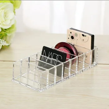 

8 Grid Acrylic Transparent Makeup Organizer Storage Box Brush Lipstick Holder Makeup Tool Holder Display Stand Jewelry Organizer