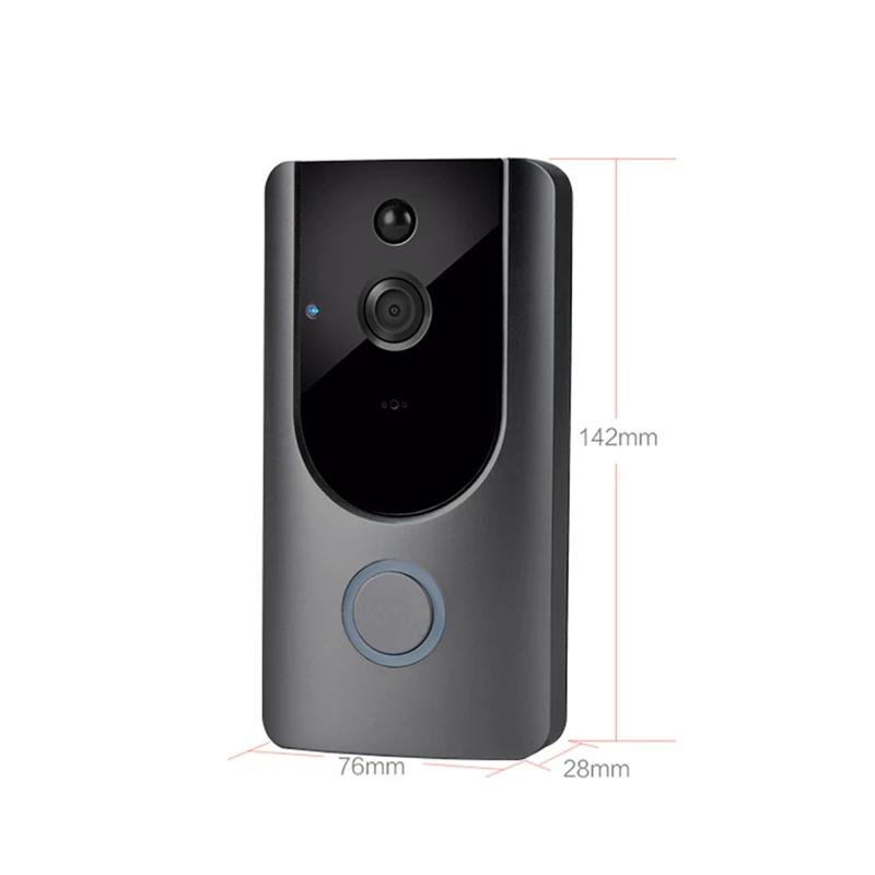 Умный wifi дверной звонок Alaxe HD 720P беспроводной домофонный дверной звонок с камерой обнаружения движения ночного видео водонепроницаемый