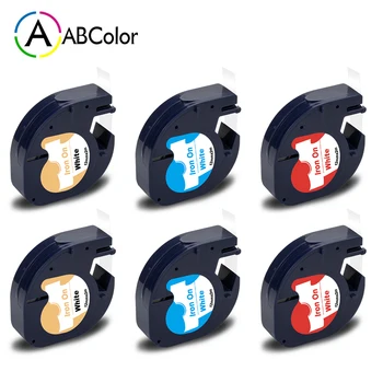 

6PK Fabric Iron On Label For Dymo 18769 18777 18773 Iron on Label Tape 18775 18768 For Dymo LetraTag LT-100H LT-100T Label Maker