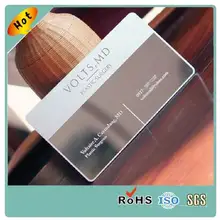 Высокое качество персонализированные зеркальные металлические визитные карточки