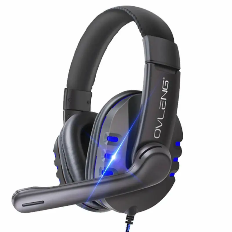 Игровая гарнитура наушники с микрофоном светильник Surround Sound бас стерео для PS4 Xbox