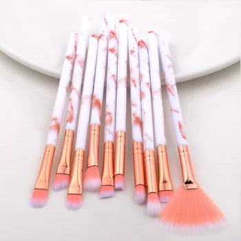 

10Pcs/Set Marbling Makeup Brushes Kit Flame Pattern Foundation Brush Set Eye Shadow Beauty Make Up Brush Cosmetic Tools T0583