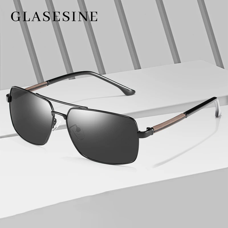 Glasesine Brand 2022 New Luxury Vintage Polarized Men Sunglasses For Women Cool Coating Lens