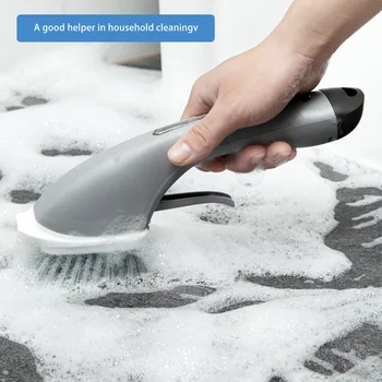 

New 2 in 1 Long Handle Cleaning Brush Soap Dispenser Floor Tile Cleaner Brush Kitchen Sink Scrubber Bathroom Cleaning tools