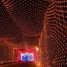 Светодиодный сетчатый светильник, свадебное украшение, Рождественский Сказочный светильник, уличный водонепроницаемый праздничный фестиваль, садовое дерево, ТВ фоновая лампа